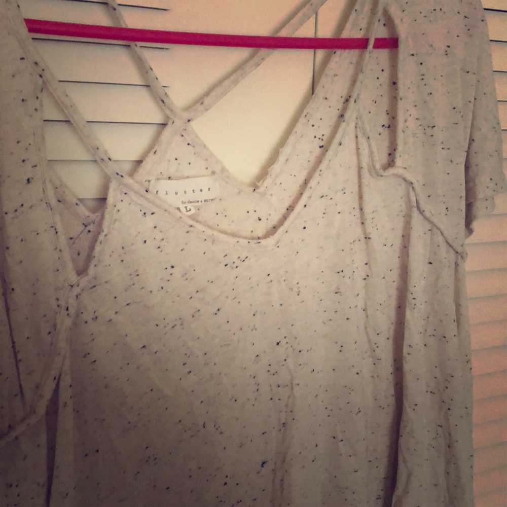 Cute flower cream top